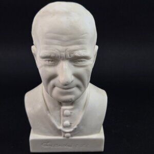 Saint St Brother Andre Bessette White Bust Knut Lund Made in France Vintage